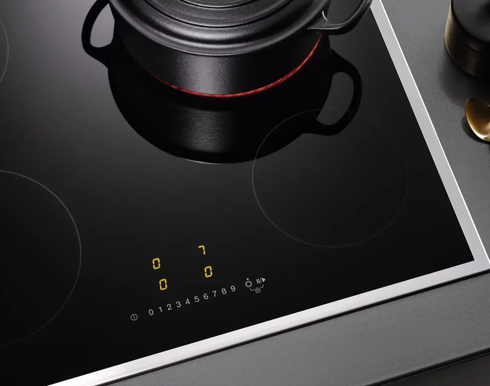 Anafe Vitroceramico con marco de acero