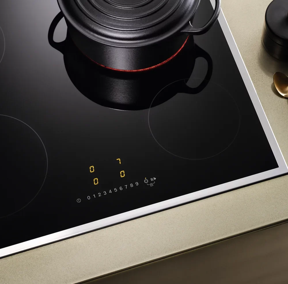 Anafe Vitroceramico con marco de acero