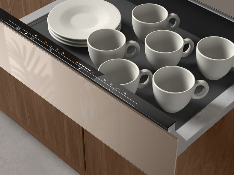 Calientaplatos Gourmet sin tirador de 14 cm de alto