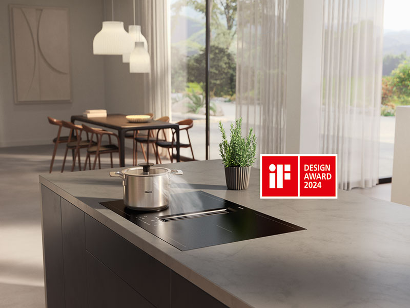 Alternative view of Placa de inducción con extractor integrado KMDA 7876 FL Black Perfection